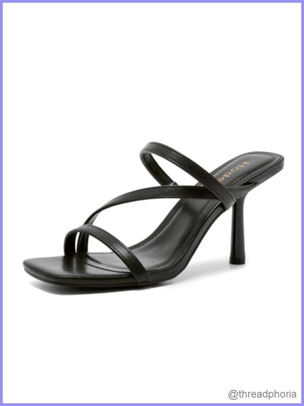 Faux Leather Open Toe Kitten Heel Slide Sandals Strappy Mules Women